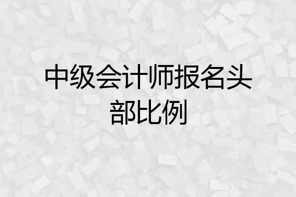 中级会计师报名头部比例