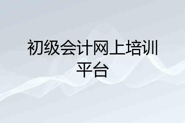 初级会计网上培训平台