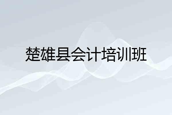 楚雄县会计培训班