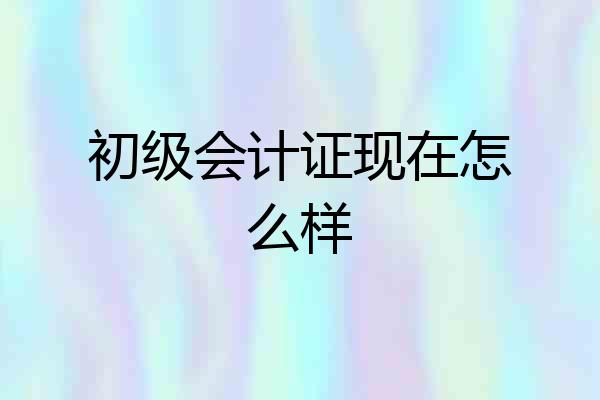初级会计证现在怎么样