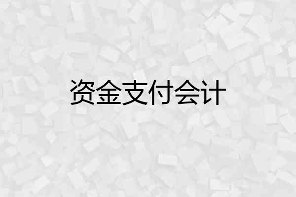 资金支付会计