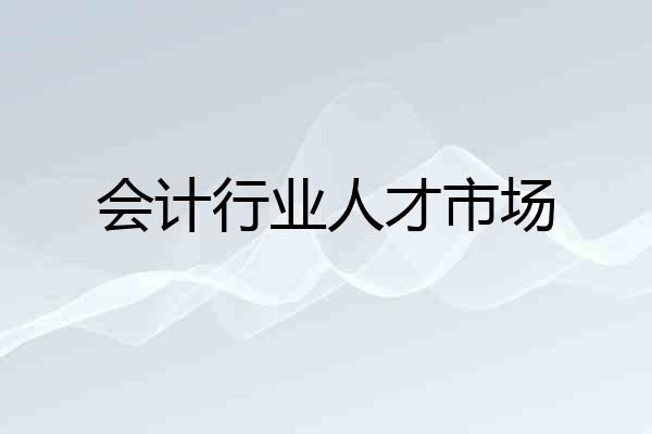 会计行业人才市场