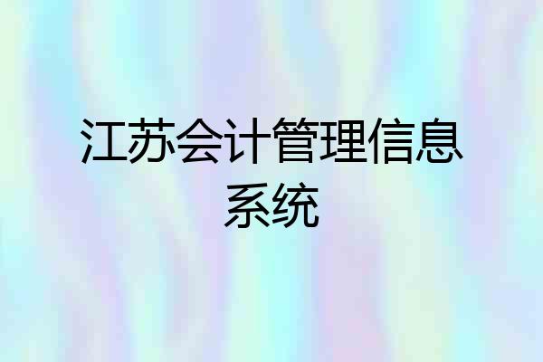 江苏会计管理信息系统