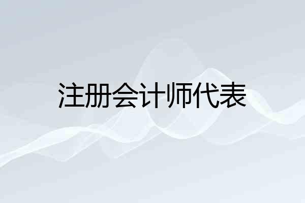 注册会计师代表