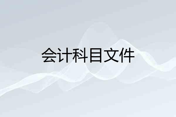 会计科目文件