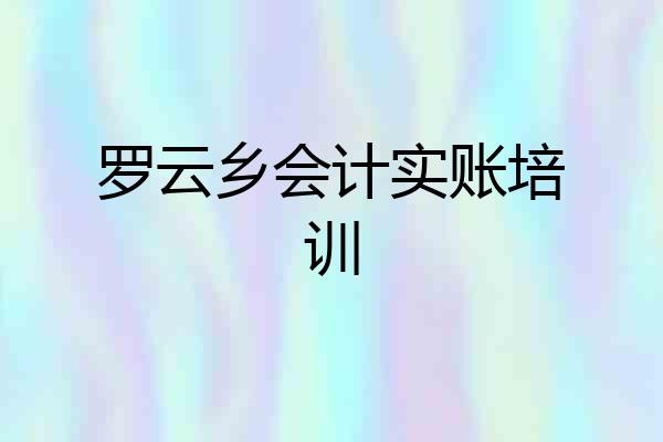罗云乡会计实账培训