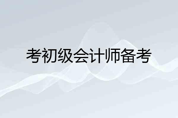 考初级会计师备考