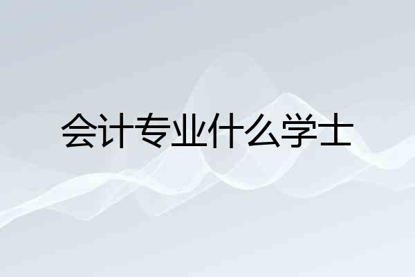 会计专业什么学士