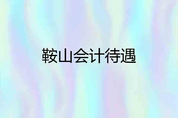 鞍山会计待遇