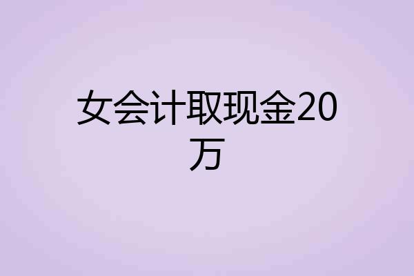 女会计取现金20万