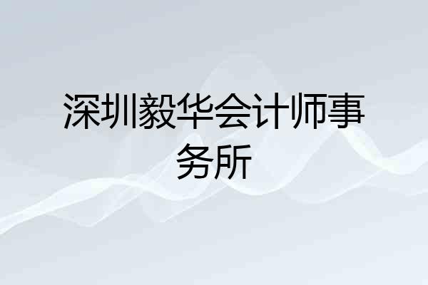 深圳毅华会计师事务所