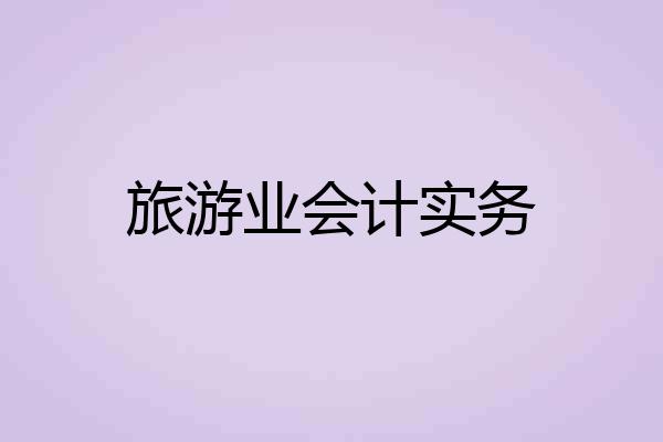 旅游业会计实务