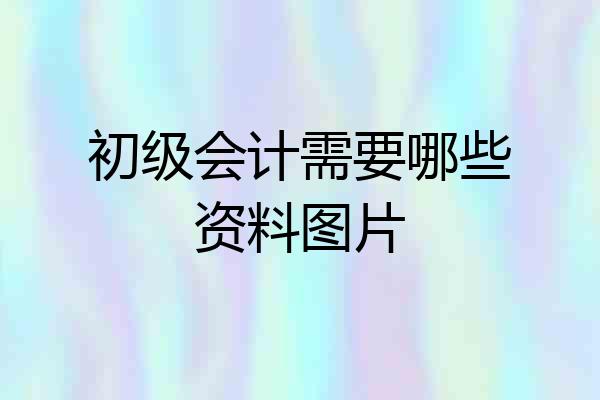 初级会计需要哪些资料图片