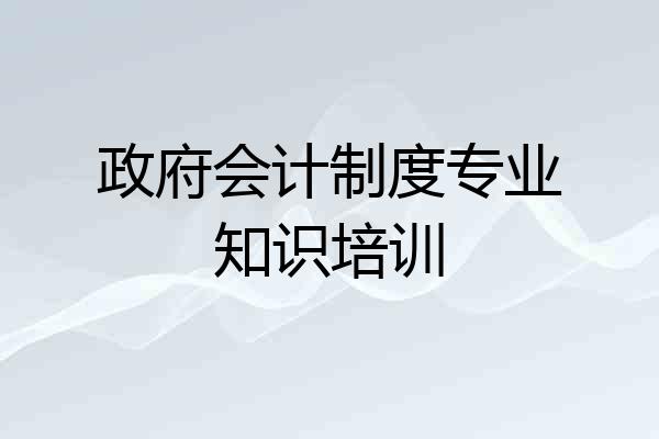 政府会计制度专业知识培训