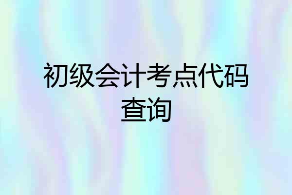 初级会计考点代码查询