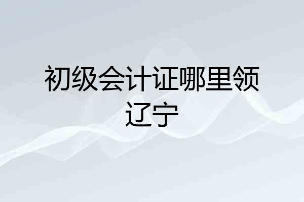 初级会计证哪里领辽宁
