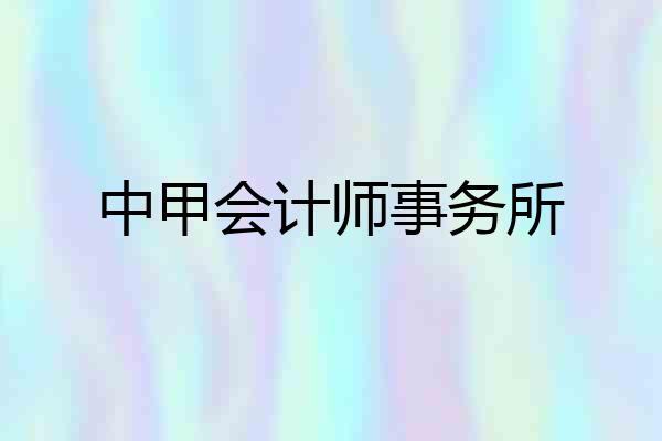 中甲会计师事务所