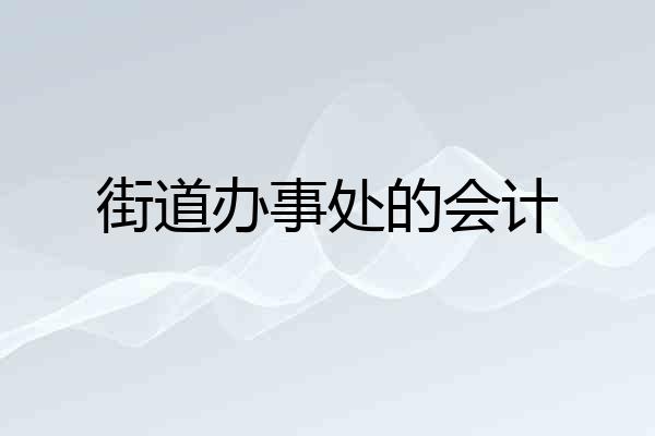 街道办事处的会计