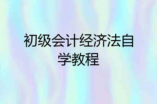初级会计经济法自学教程