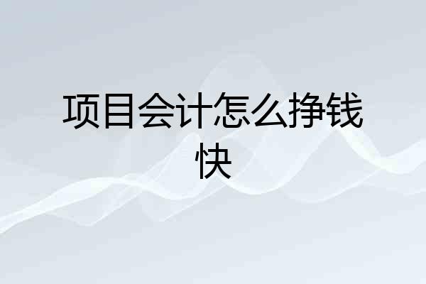 项目会计怎么挣钱快