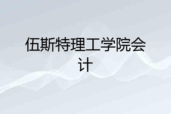 伍斯特理工学院会计