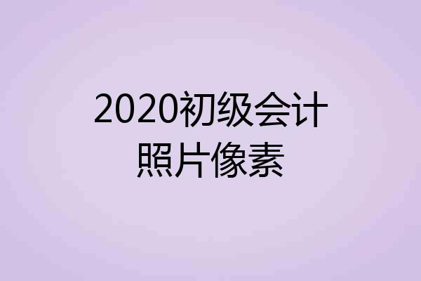 2020初级会计照片像素