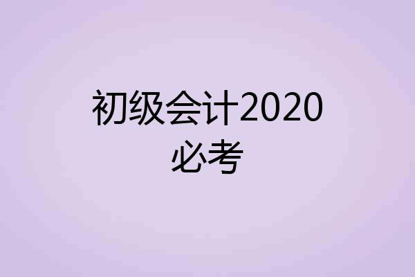 初级会计2020必考