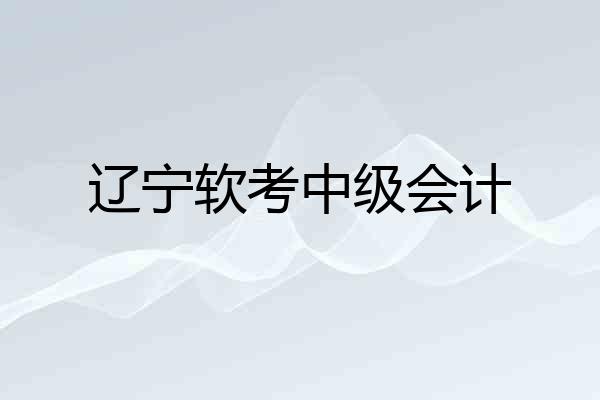 辽宁软考中级会计