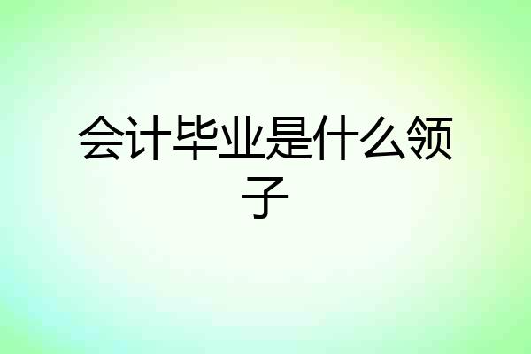 会计毕业是什么领子