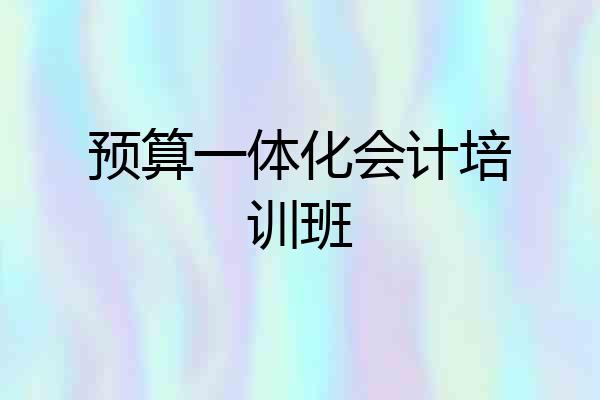 预算一体化会计培训班
