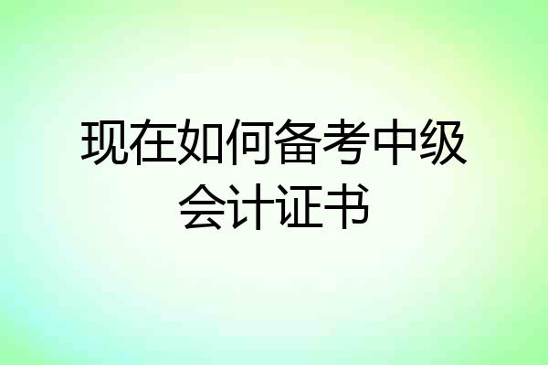 现在如何备考中级会计证书