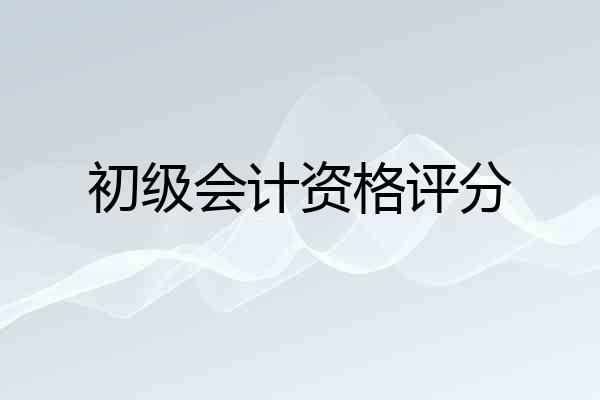 初级会计资格评分