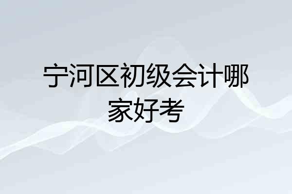 宁河区初级会计哪家好考