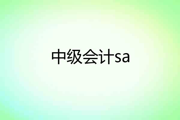 中级会计sa