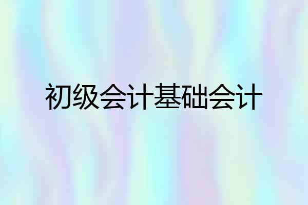 初级会计基础会计