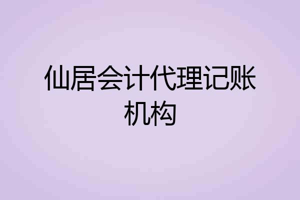 仙居会计代理记账机构