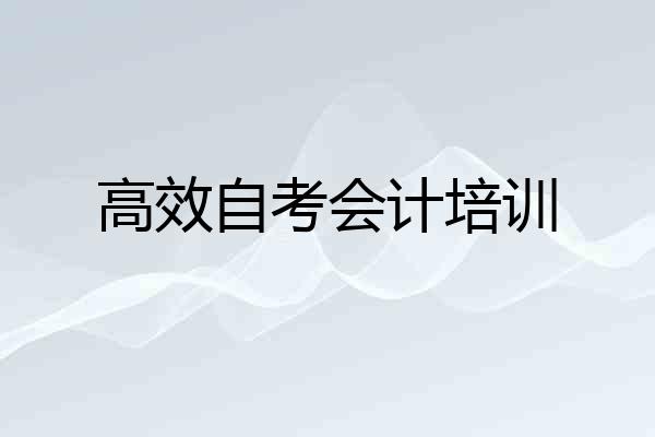高效自考会计培训