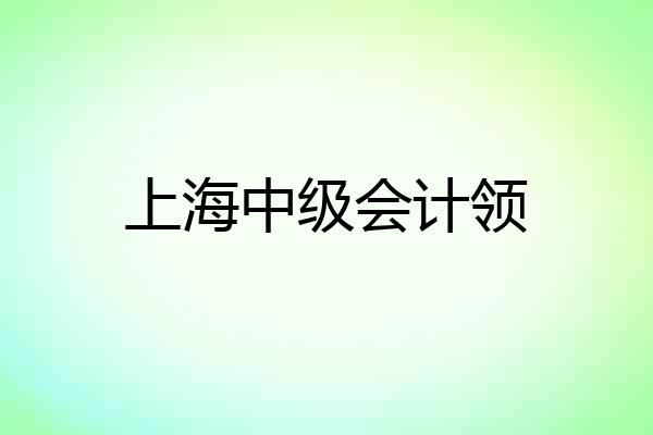 上海中级会计领