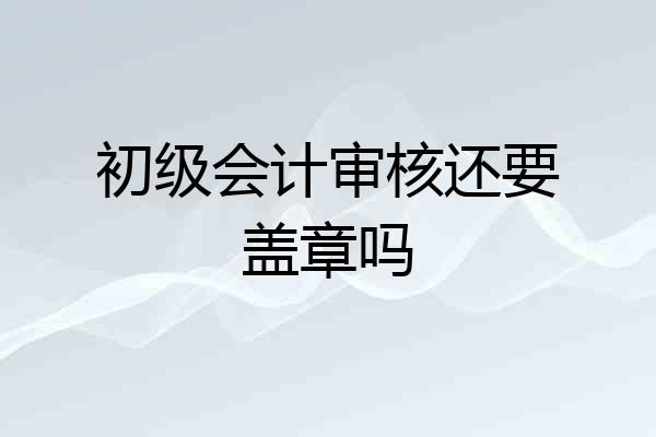 初级会计审核还要盖章吗