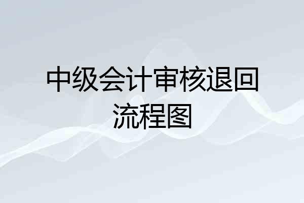 中级会计审核退回流程图