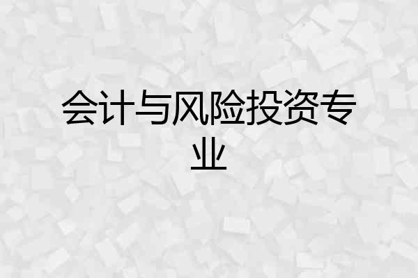会计与风险投资专业