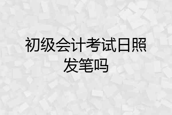 初级会计考试日照发笔吗