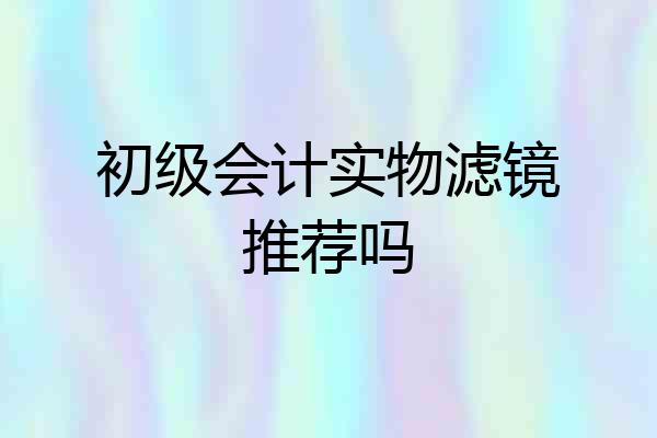 初级会计实物滤镜推荐吗