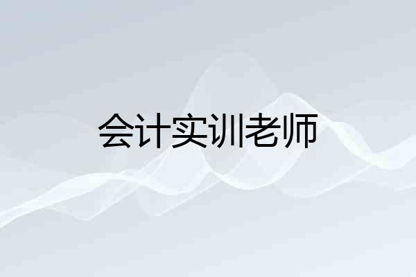 会计实训老师