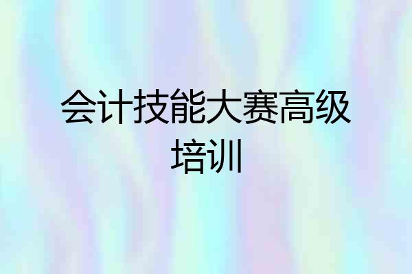 会计技能大赛高级培训