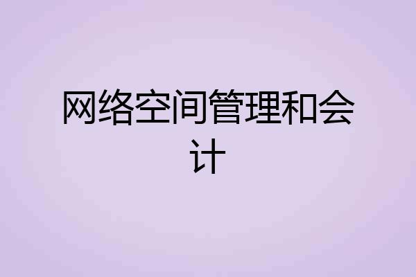 网络空间管理和会计