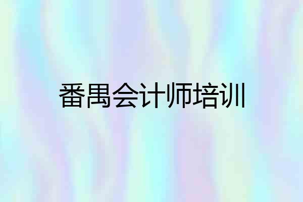 番禺会计师培训