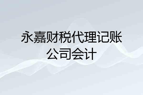 永嘉财税代理记账公司会计
