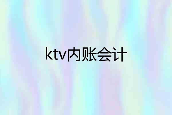ktv内账会计