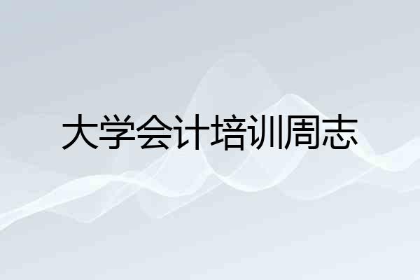 大学会计培训周志